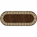 Sleep Ez Midland Oval Area Rug - Brown - 2 ft. 2 in. x 5 ft. 3 in. SL3072667